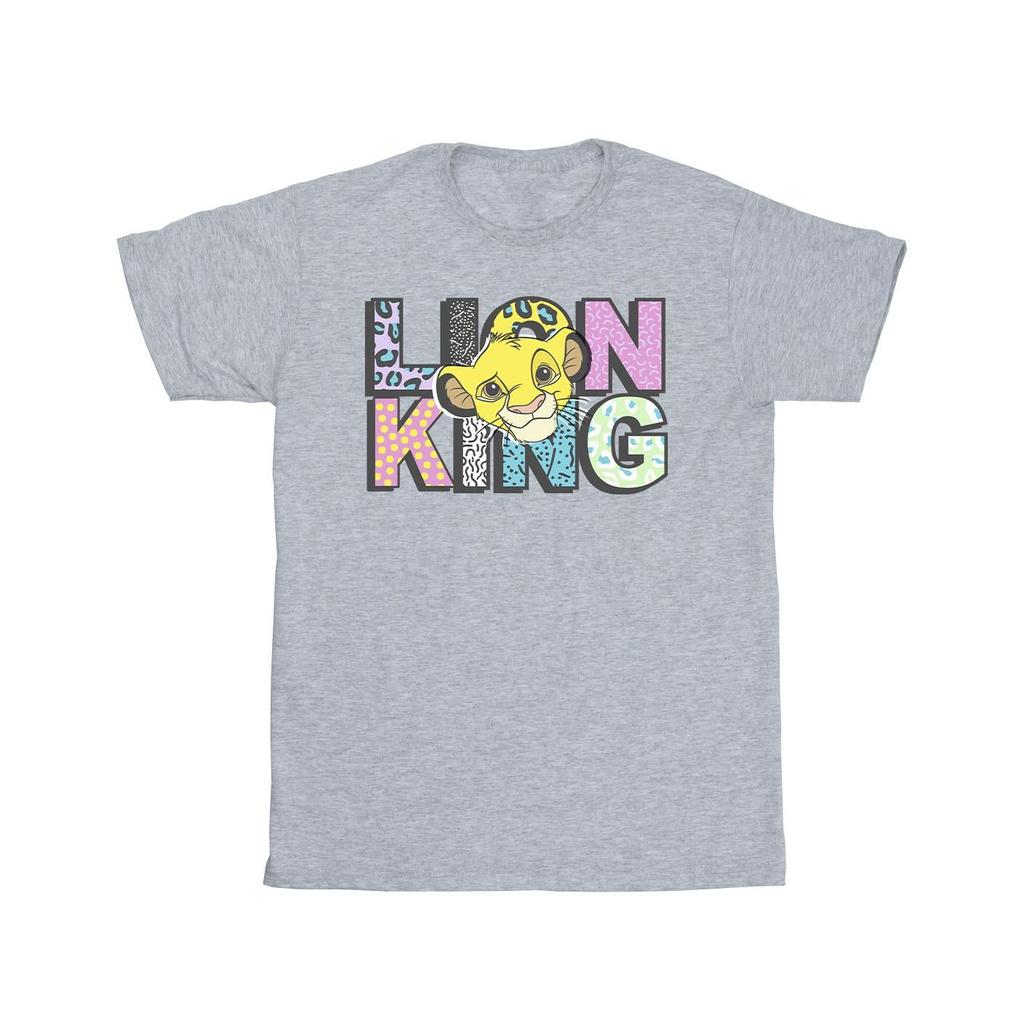 Disney Mens The Lion King Pattern Logo T-Shirt