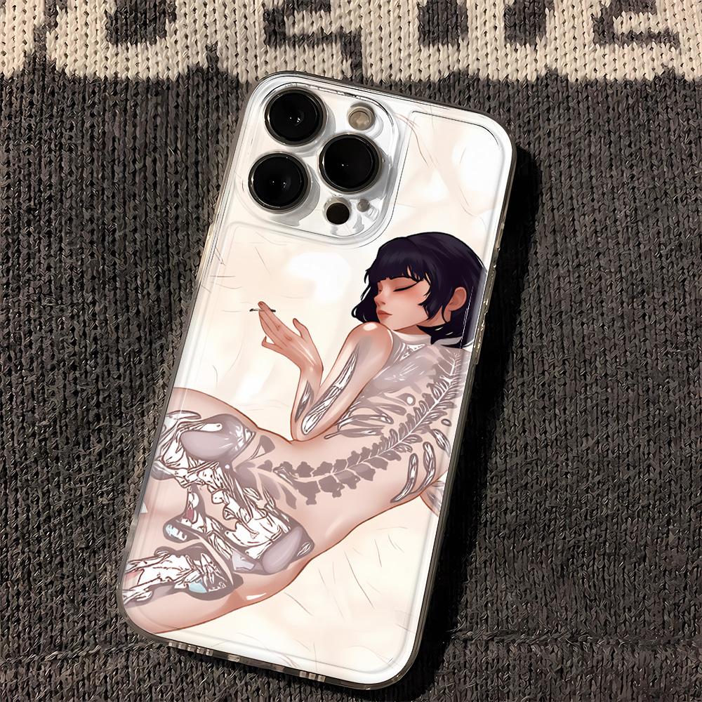 

Backbone Girl Design Phone Case For Samsung Galaxy S10 S20 S21 S22 S23 S24 S25 NOTE 10 20 ULTRA Clear TPU Protective Cover Samsung S10