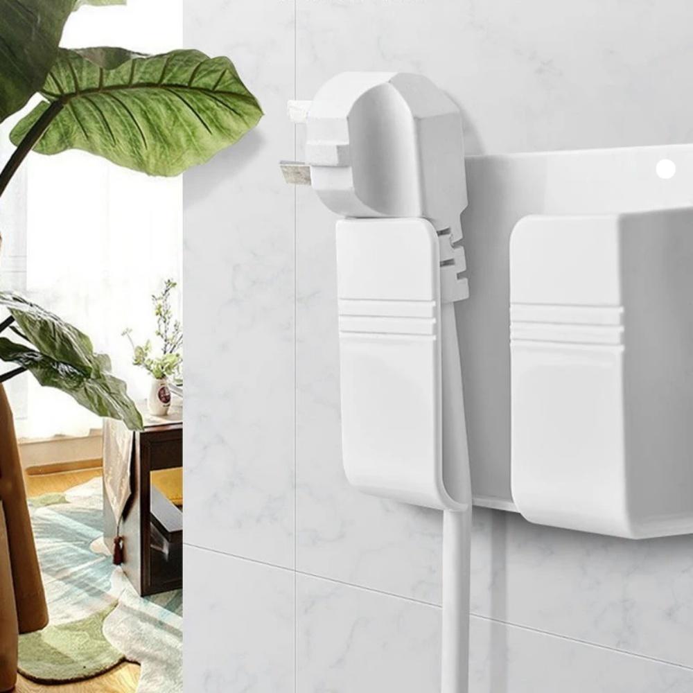 1pc  Wall Mounted Mobile Phone Holder Multifunction Organizer Storage Box Remote Control Charger Stand  Universal Accessories