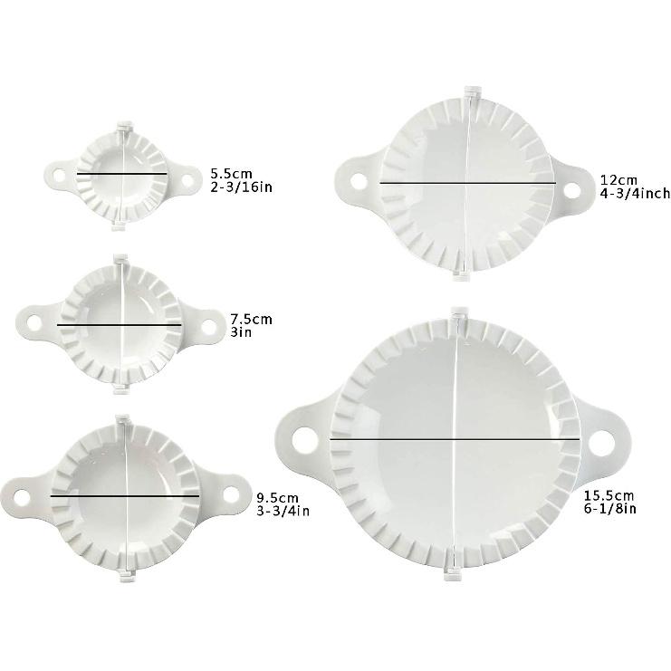 Dumpling Maker Dumpling Tools 5Packs with Different Sizes of Dumpling Mold, Perfect for Making Hand pies, Dumplings, Ravioli, Calzones, Dough Press