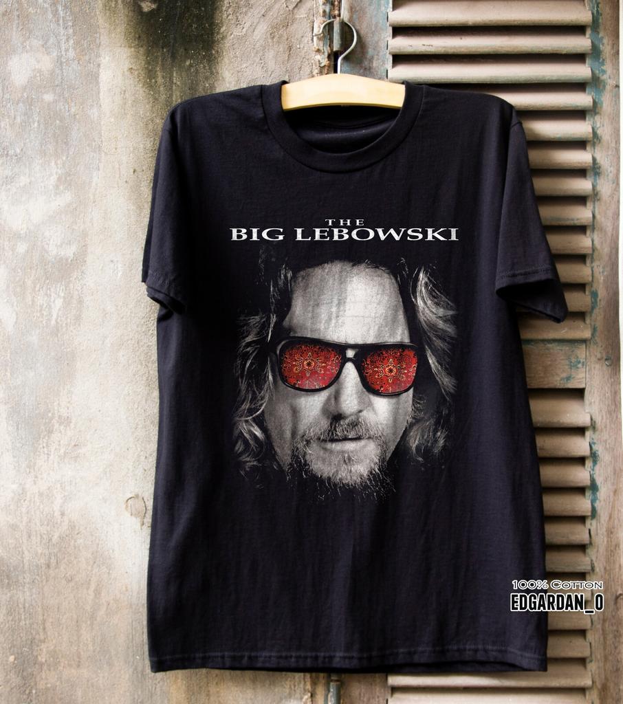 The Big Lebowski Gesicht Lustiges Schwarzes T-Shirt Größe S-5XL