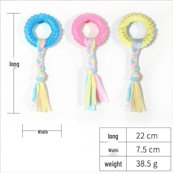 Durable Cotton Rope Knot Dog Toy - Bite-Resistant, Indestructible Molar Ball for Puppies