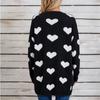 Women's Casual Fashion Cardigan Heart Sweater Knitted Cardigan Bottoming Shirt
