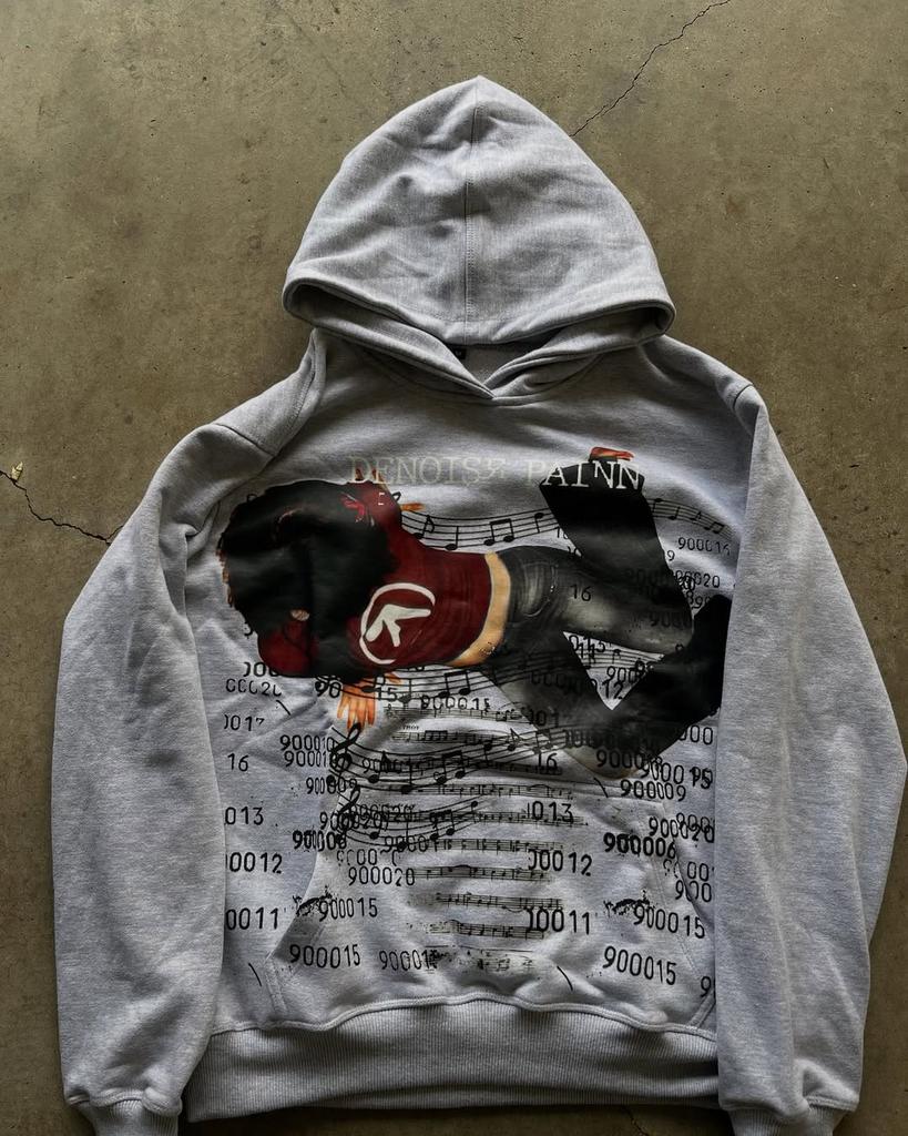 Harajuku Y2k Casual Print Hoodies Women Grunge Streetwear Sweatshirt Tops Goth Oversized Hoodie Clothes Tracksuit Men Clothing