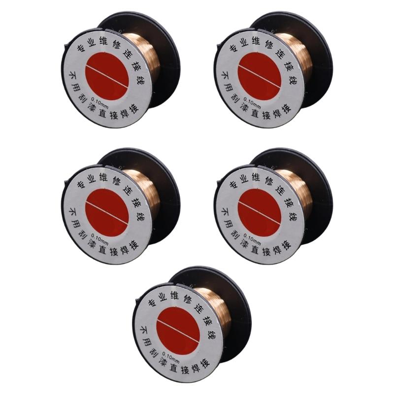

5Pcs High Conductivity Silver Coated Solder Wires Cord Reel for PCBs and Mobile Phone Soldering Projects 1