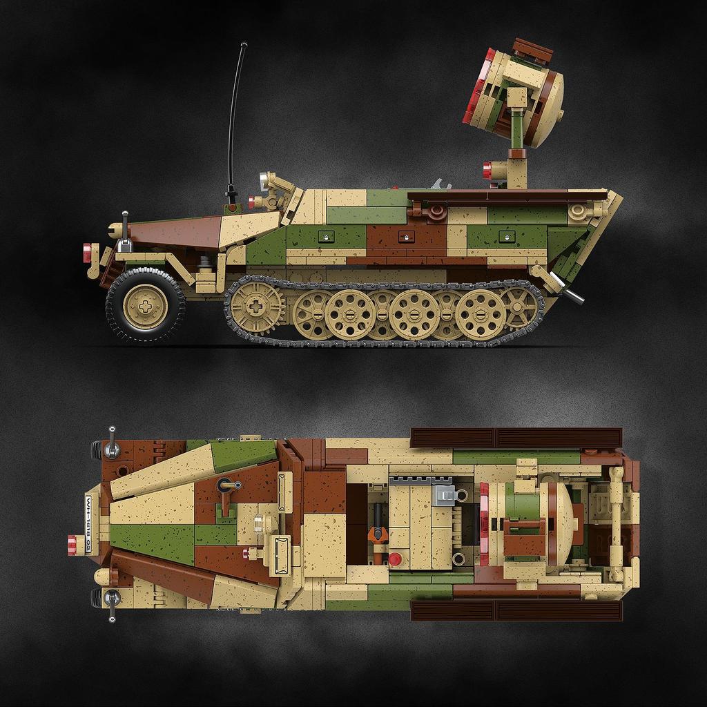 100318 Superior-Grade German High-Standard Army First-Class 251 First-Class Confucius Half-Track Superior-Grade Armored Transport Vehicle