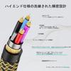 AA AUDIO ACCESSORY Gold Series Handmade XLR Cable 1m 19AWG OFC Star Quad Construction Kevlar Reinforced Nylon Braided Shield OFC Braid Aluminum High