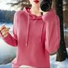 Hooded sweater hoodie inner knit sweater casual large size hooded sweater