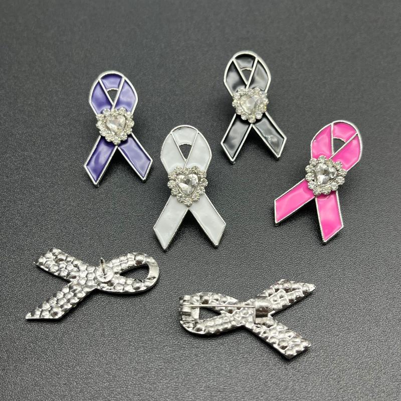 Unikalna przypinka z wstążką Broszka Pin na pogrzeb Pamiątkowy Pin Emaliowana Czarna wstążka Odznaka żałobna Pin na pogrzeb Broszka