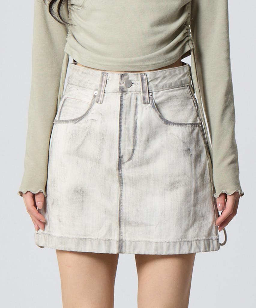 Unknown Planet Mini Skirt Dirty White