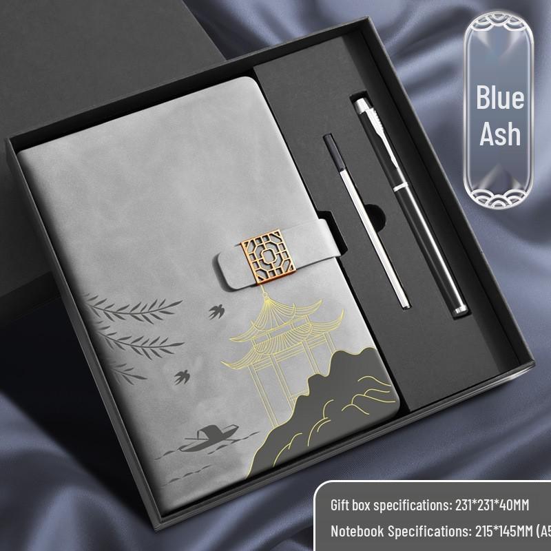 A5 Custom Logo Notebook Gift Set - Business & Student Diary with National Trend Design