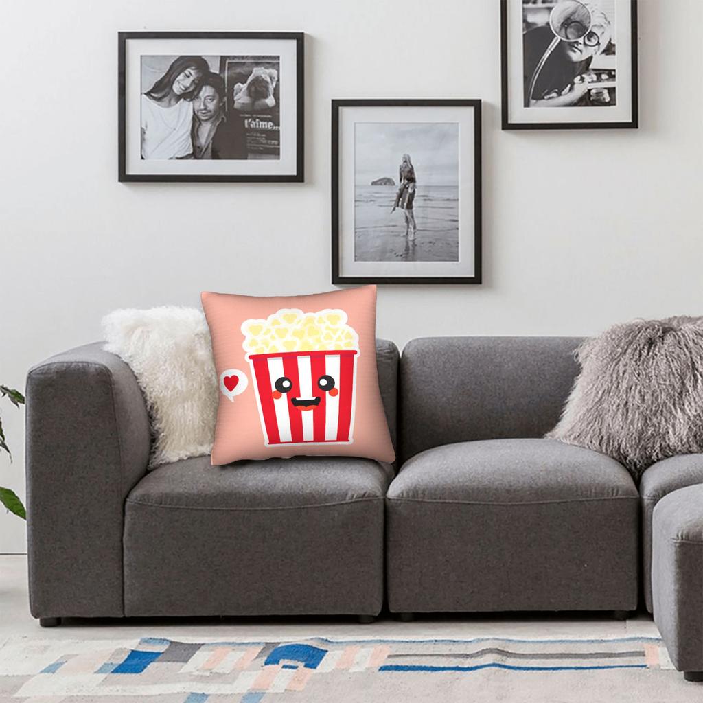 Popcorn Pillow Case Cute Funny Pillow Cover Custom Pillowcases For Living Room Sofa