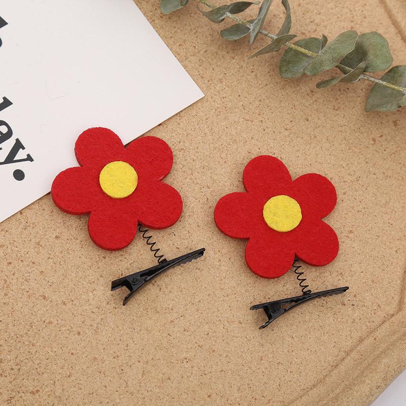 Korean Cute Flower & Heart Hairpin: Creative & Fun Design