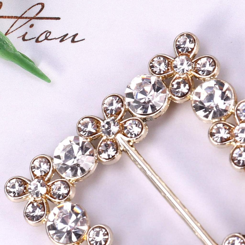 BESTOYARD Scarf Ring 3Pcs 80s Party Tee Shirt Clips Pearl Rhinestone T Shirt Scarf Clip Ring Buckles Waistband Neckerchief Clip Rings for Clothing