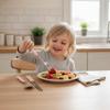 3Pcs Cute Cat Kids Tableware Set Stainless Steel Spoon Fork Chopsticks Portable Cutlery Kit For Student School Travel Use