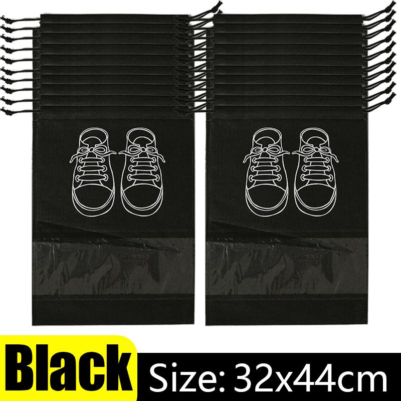Travel Non-Woven Cloth Shoe Bags Portable Shoe Storage Drawstring Bag Waterproof Dustproof Classified Hanging Pouches Organizer