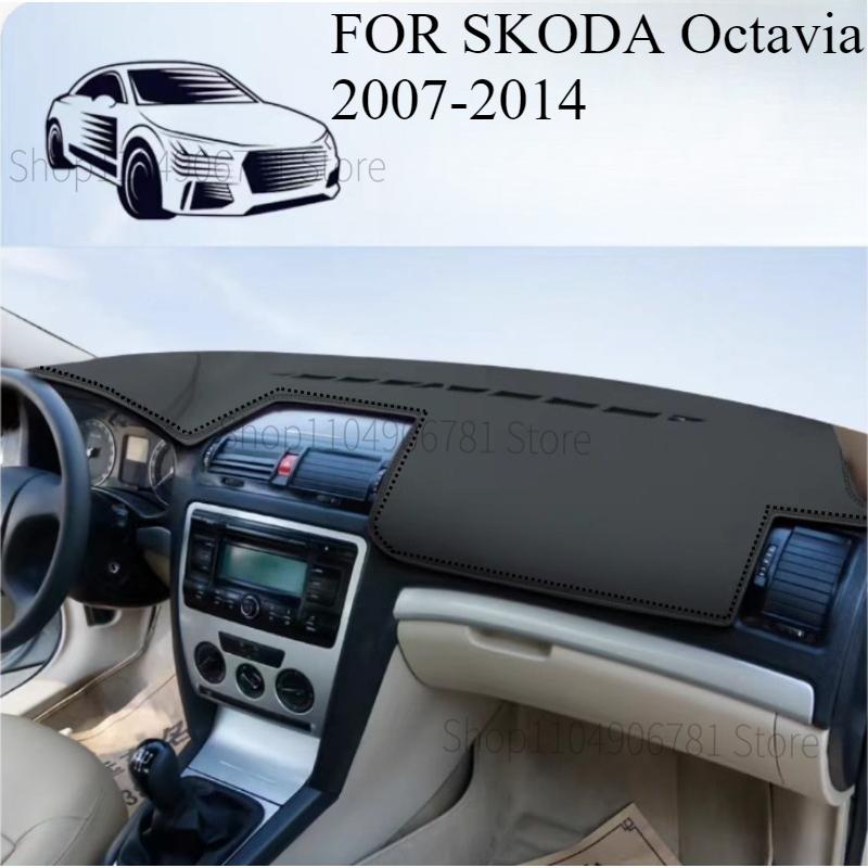 FOR SKODA Octavia 2007-2014 2015-2025 Car Dash Mat Dashmat Dashboard Mat Cover Sun Shade Dash Board Cover Carpet Accessories