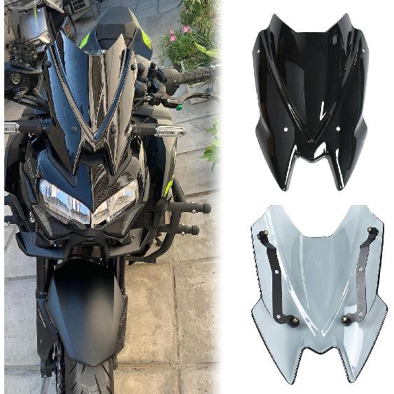 Motorcycle Windshield Wind Deflector Windscreen Front Flyscreen Fairing fit for Ka-wa-sa-ki Z900 Z-900 Z 900 Accessories 2020 2021 2022 2023 (Dark