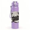 1PC Sad Pug Puppy Dog Pet Portrait Print 750ml Color Plastic Sports Water Bottle Leakproof Flip Straw Lid Suitable for Sports Office Home Use