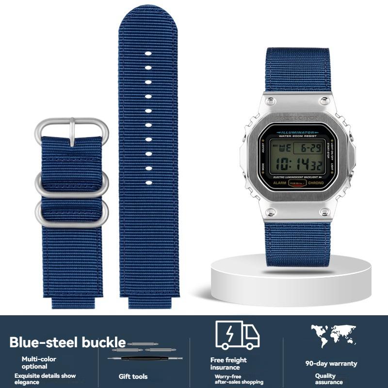 16mm Nylon Canvas Strap for Casio G-ShOCK GW6900/DW5600/GW-B5600/GM-5600/GA110/GA 2100 Outdoor Sports Watch Band Replacement