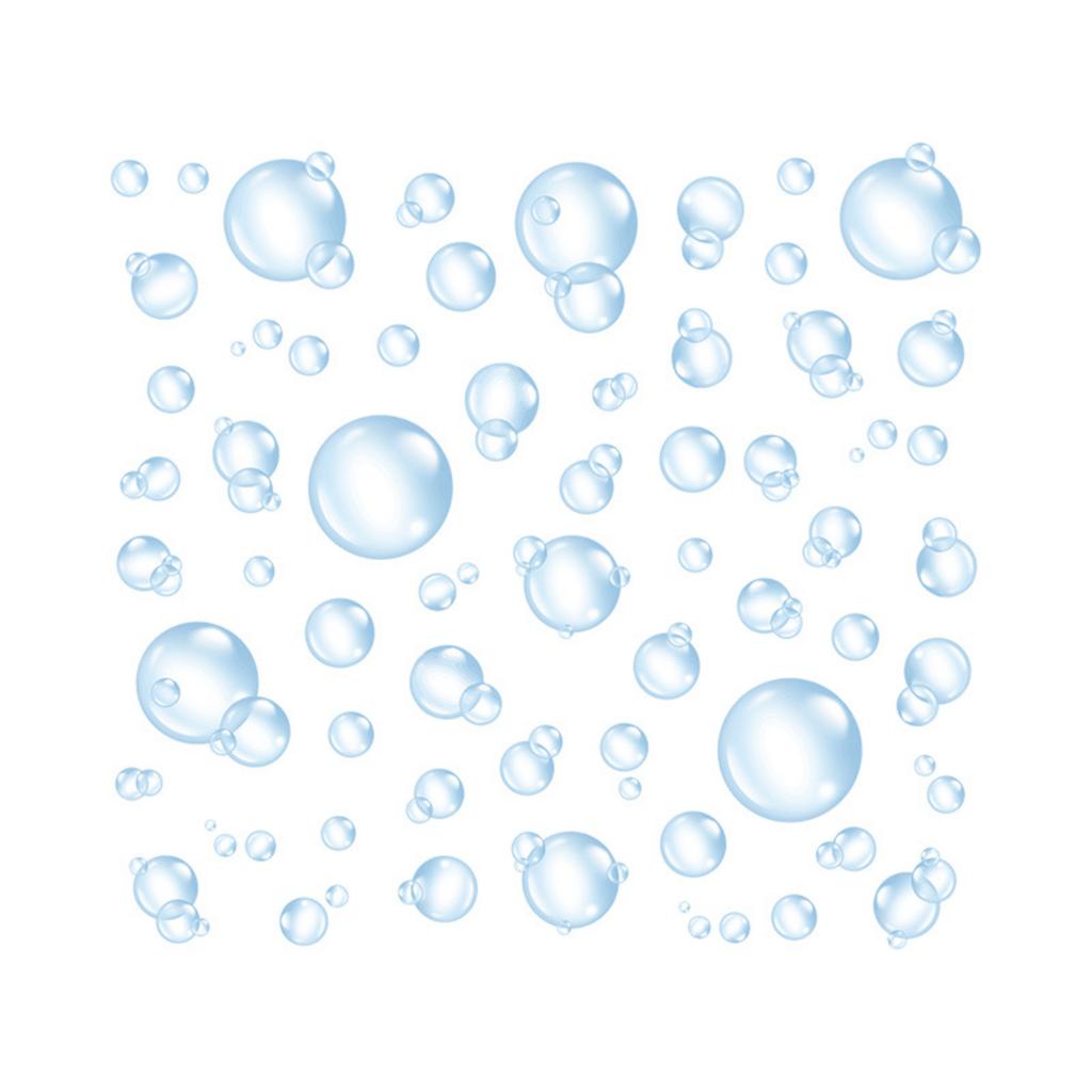 Blue Self-Adhesive Wall Sticker Theme Decor for Bathroom Living Room