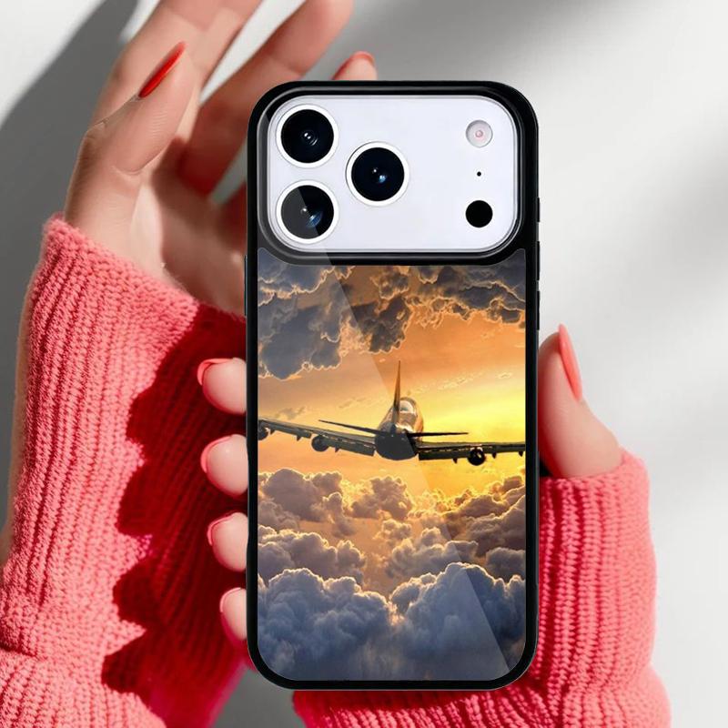

Aircraft Airplane Fly Travel Phone Case for iPhone 17 16 15 14 13 Pro Max Back Cover for 12 11 Pro Coque iPhone 14 Plus