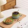 OLOEY Striped Ceramic Travel Mug