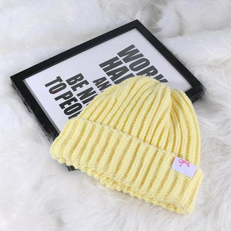 Soft And Comfortable Knitted Acrylic Hat For Women With Cute Bow Perfect For Winter And Autumn Fashion