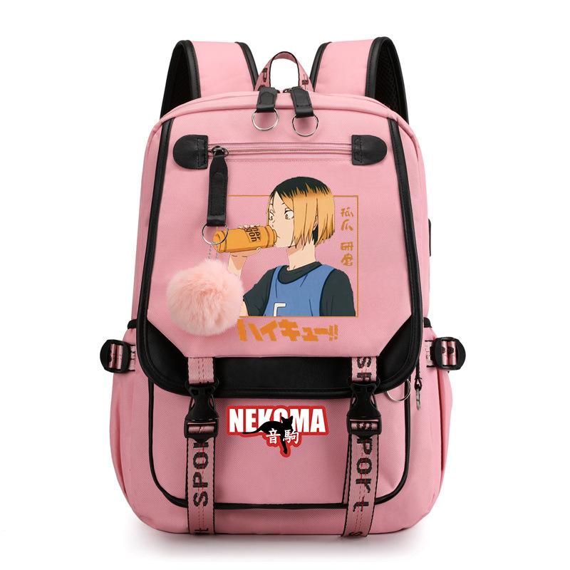 Anime volleyball teenager peripheral printing middle school student schoolbag outdoor large-capacity backpack