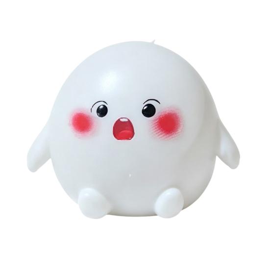 Steamed Bun Squeeze Toy Cartoon with Steamer Stress Relief Dough Hand Ball Sensory Fidget Toy Anti-Anxiety Travel Relaxation Tools
