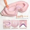 3D Contoured Sleep Mask - Soft Light Blocking Eye Cover with Adjustable Strap for Napping, Travel, Night Shift, Yoga Meditation