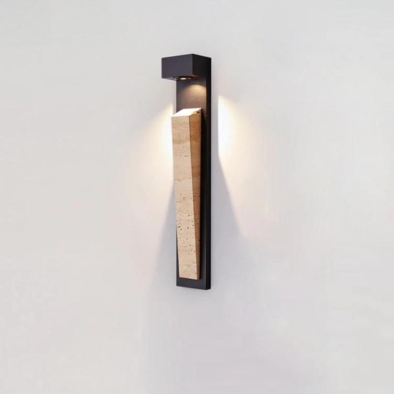 IP65 Outdoor Waterproof Wall Lamp Natural Stone Garden Balcony Porch Villa Decorative Lighting