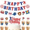 Decorazioni Divertenti per Festa di Compleanno Baseball Striscione Buon Compleanno per Ragazzi Facile da Montare Striscioni in Cartoncino per Celebrazioni