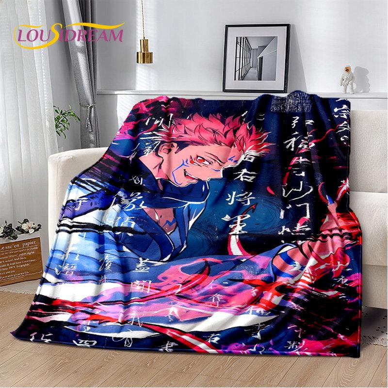 Jujutsu Kaisen Anime Cartoon Soft Plush Blanket,Flannel Blanket Throw Blanket for Living Room Bedroom Bed Sofa Picnic Cover Kids