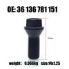 For BMW X5 2007 2015 Wheel Lug Bolts Nuts 14 For X1 25mm E7 36136781151