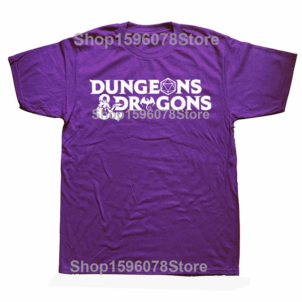 Summer Dungeon And Dragon Game Fans Men Women's T Shirt Outfits Vintage Tee Shirt T-Shirts 100% Cotton Printed Clothing