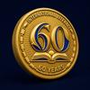 Commemorative Medal for the 60th Anniversary of International Literacy Day in Mexico, Zinc Alloy Bright Gold Relief