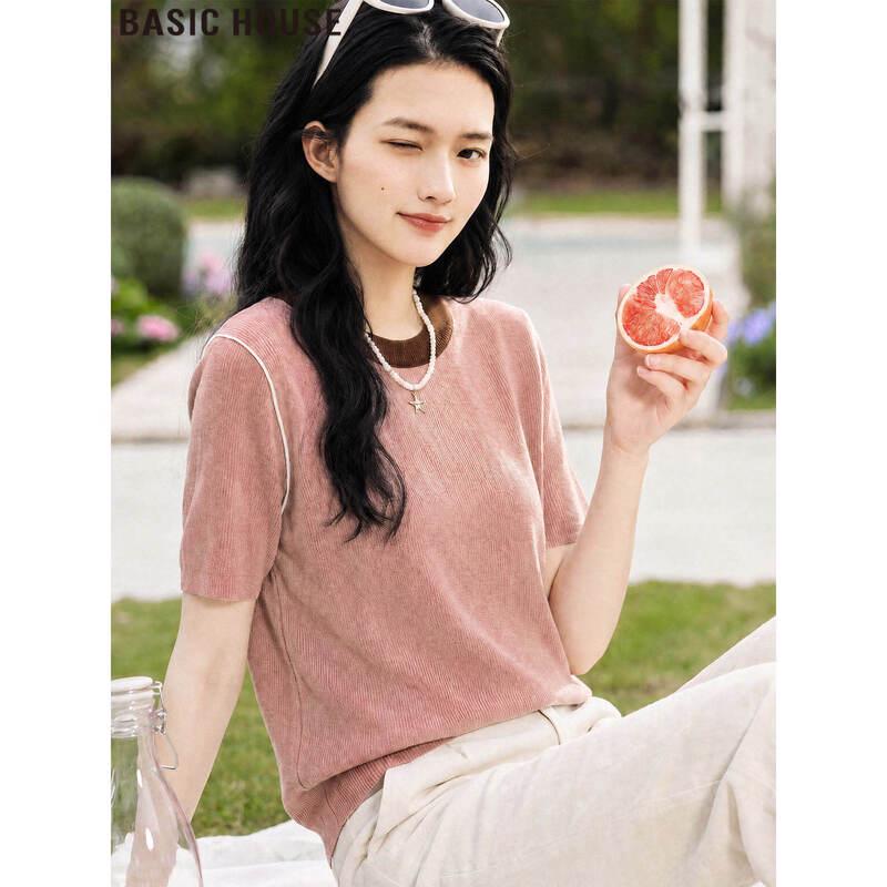 Basic House Ice Silk Round Neck Short Sleeve T-shirt S