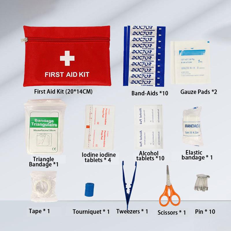 Car First Aid Kit Car Emergency Kit Rescue Kit Family Outdoor Portable Lifesaving Kit Set
