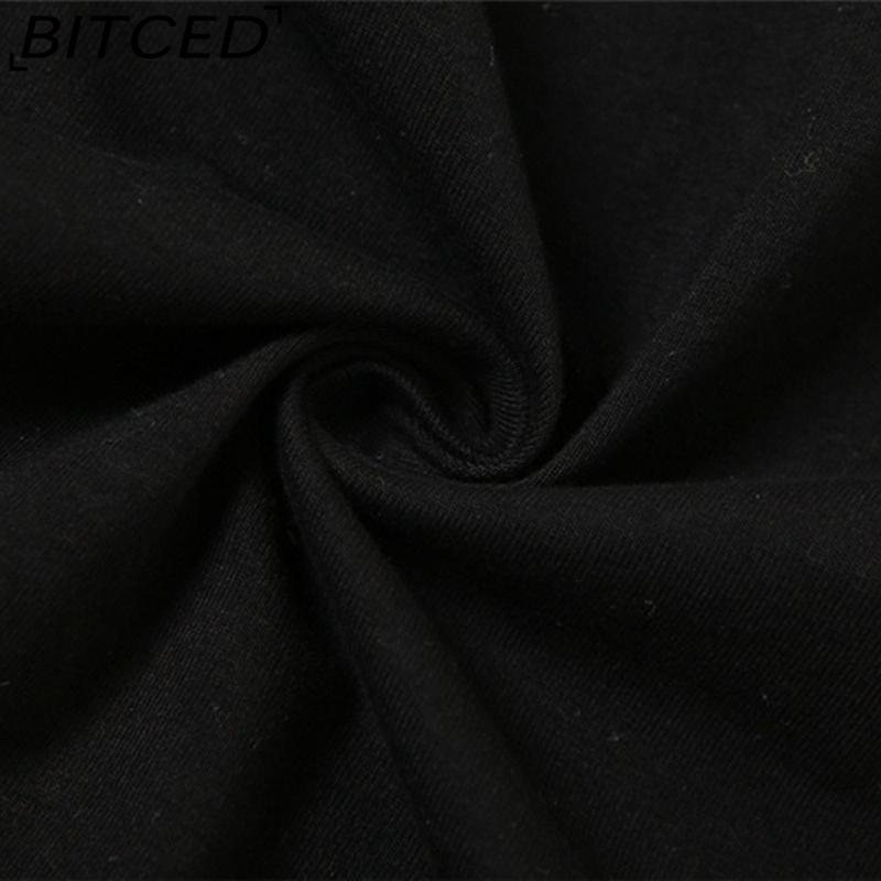 BITCED Wiosna/Lato Damski Modny T-Shirt w Jednolitym Kolorze, Dopasowany, z Dekoltem O, Zmysłowy, z Odkrytymi Plecami