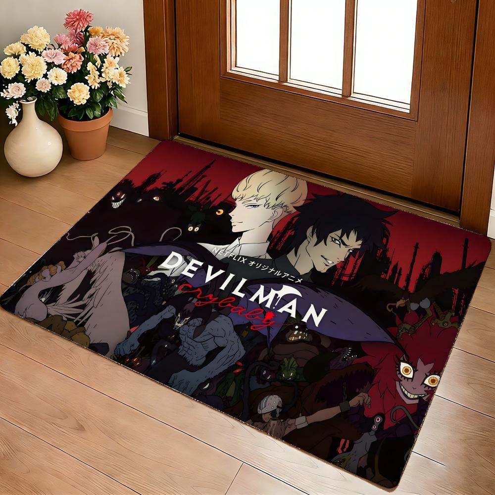 CrybabyAnime D-Devilman C-Crybaby Floor Mat Cozy Flannel Soft Thick Non-Slip Mat For Living Room Bedroom Kitchen Decor Rugs