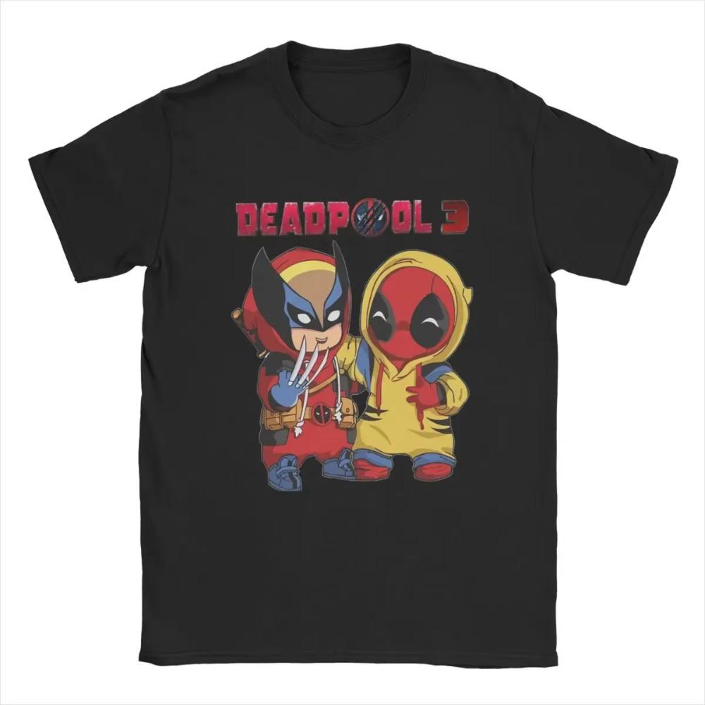 Men T-Shirt Summer Deadpool And Wolverines 2024 Hero Women's T Shirts Tops Apparel Funny Tees Shirt Cotton All Seasons Clothing