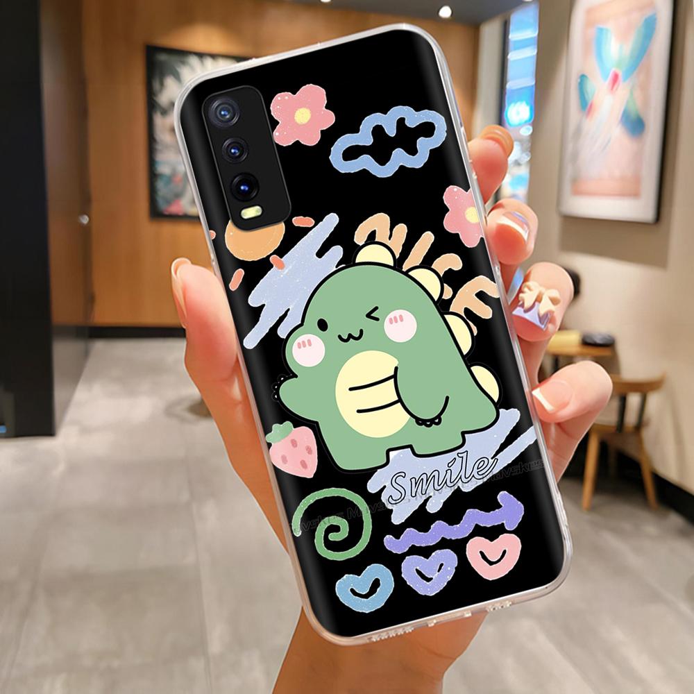 Pro Vivo V2027 V2028 V2029 Zadní kryt Vivo Y11S Y12s Y12a Y20 Y20s Y20i Pouzdro Roztomilý Kreslený Malovaný Funda Měkký TPU Silikonový Nárazník