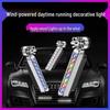 Wind-Powered LED Daytime Running Lights with Grille Warning Strobe - No Wiring Needed