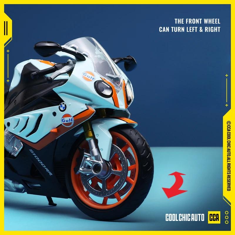 CCA Diecast 1/12 BMW S1000 RR Super Motorcycle Model Metal Ornament Collection Hobby Birthday Gifts Boy Miniature Voiture