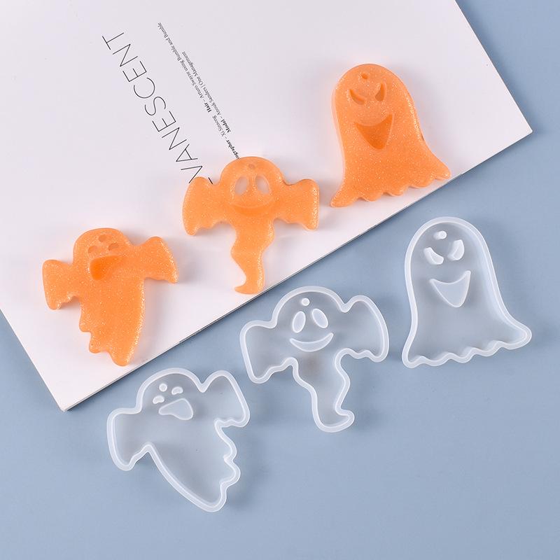 Poppy DIY Crystal Resin Mold: Halloween Pendant Series - Pumpkin & Ghost Silicone Mold