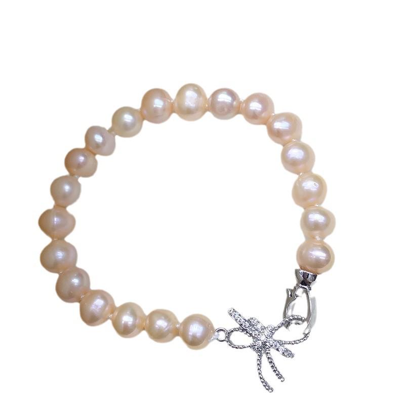 Exquisite Natural Freshwater Pearl Necklace Set - Near Round, Slightly Imperfect Pearls In Original Color, Elegant Jewelry Gift Box for Women
