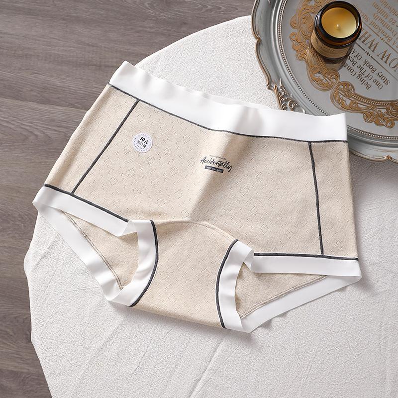 Plus Size Women's Spring and Autumn Pure Cotton 10A Antibacterial Extended Crotch Briefs
