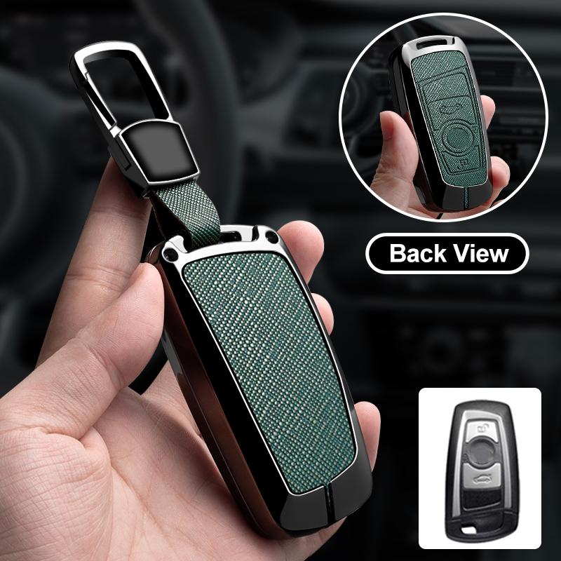 Zinc Alloy Leather Car Key Fob Case For Bmw 1 3 5 7 Series 530I X1 X3 X4 X5 F10 F15 F16 F20 F30 F18 F25 M3 M4 E34 Auto Parts