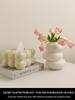 Ins Crème Stijl Keramische Donut Vaas & Tissue Box Set